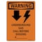 Signmission OSHA WARNING Sign, Underground Gas Call W/ Symbol, 14in X 10in Rigid Plastic, 10" W, 14" L, Portrait OS-WS-P-1014-V-13584 - alternate 1